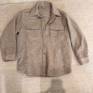 & Other Stories Taupe Shirt Jacket